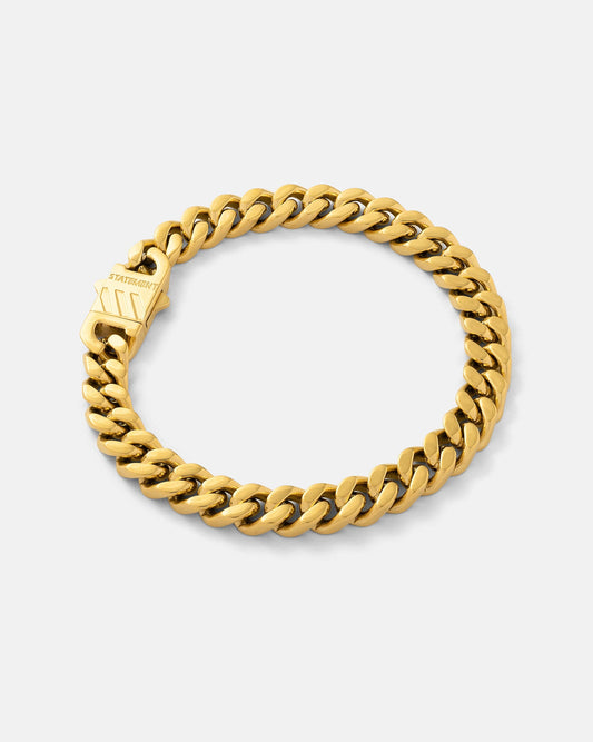 9mm Cuban Bracelet (Gold)