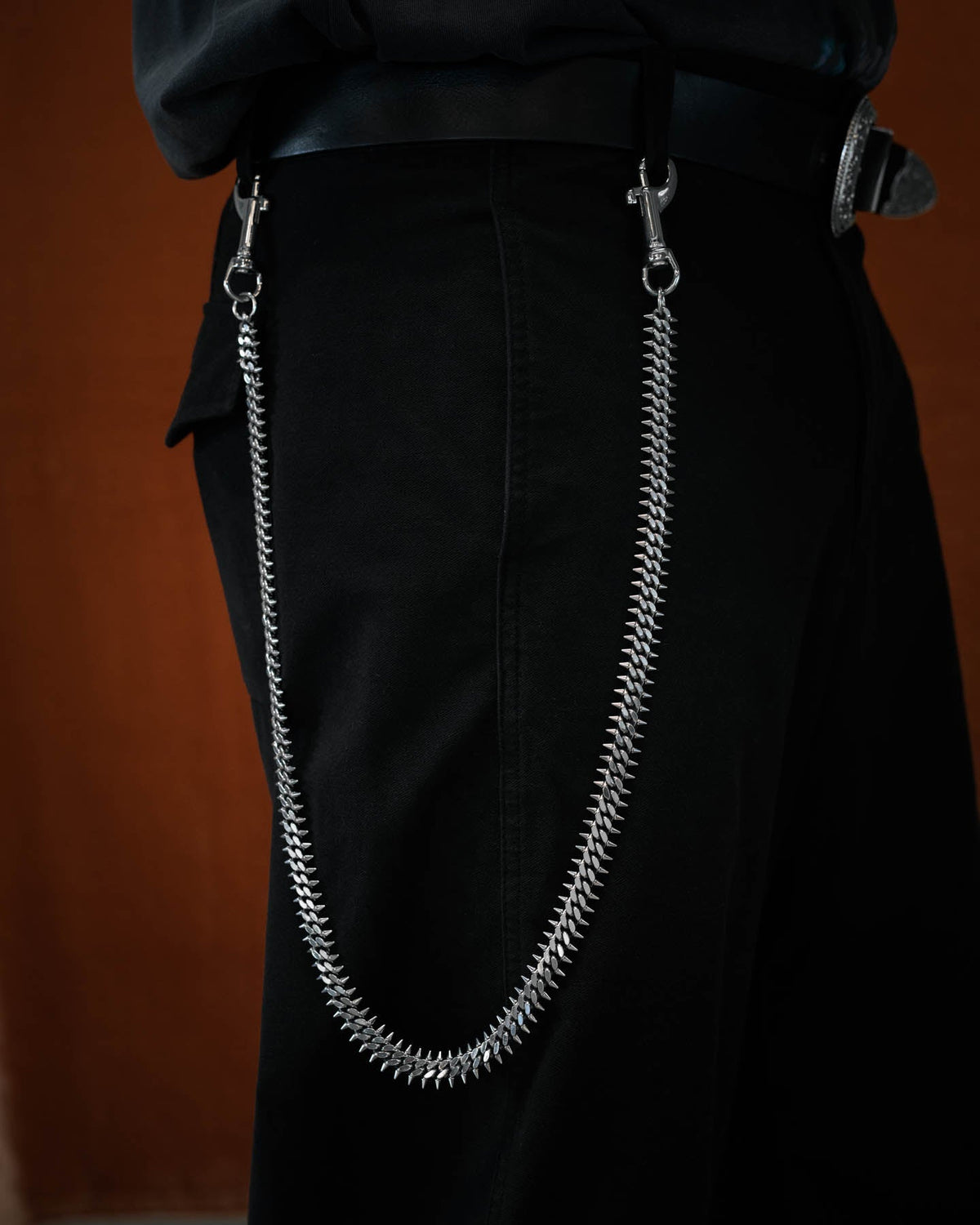"Screwed Up" 9mm Spiked Cuban Wallet Chain
