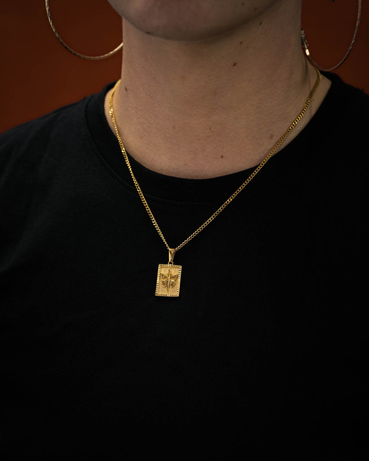 Mini Butterfly Tag Pendant (Gold)