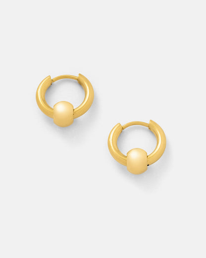 Ball Hoop Earrings (Gold)