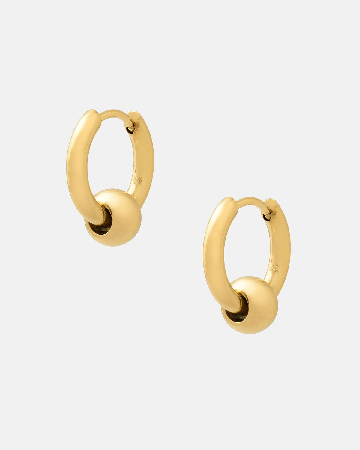 Ball Hoop Earrings (Gold)