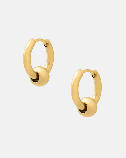 Ball Hoop Earrings (Gold)