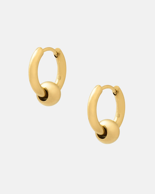 Ball Hoop Earrings (Gold)