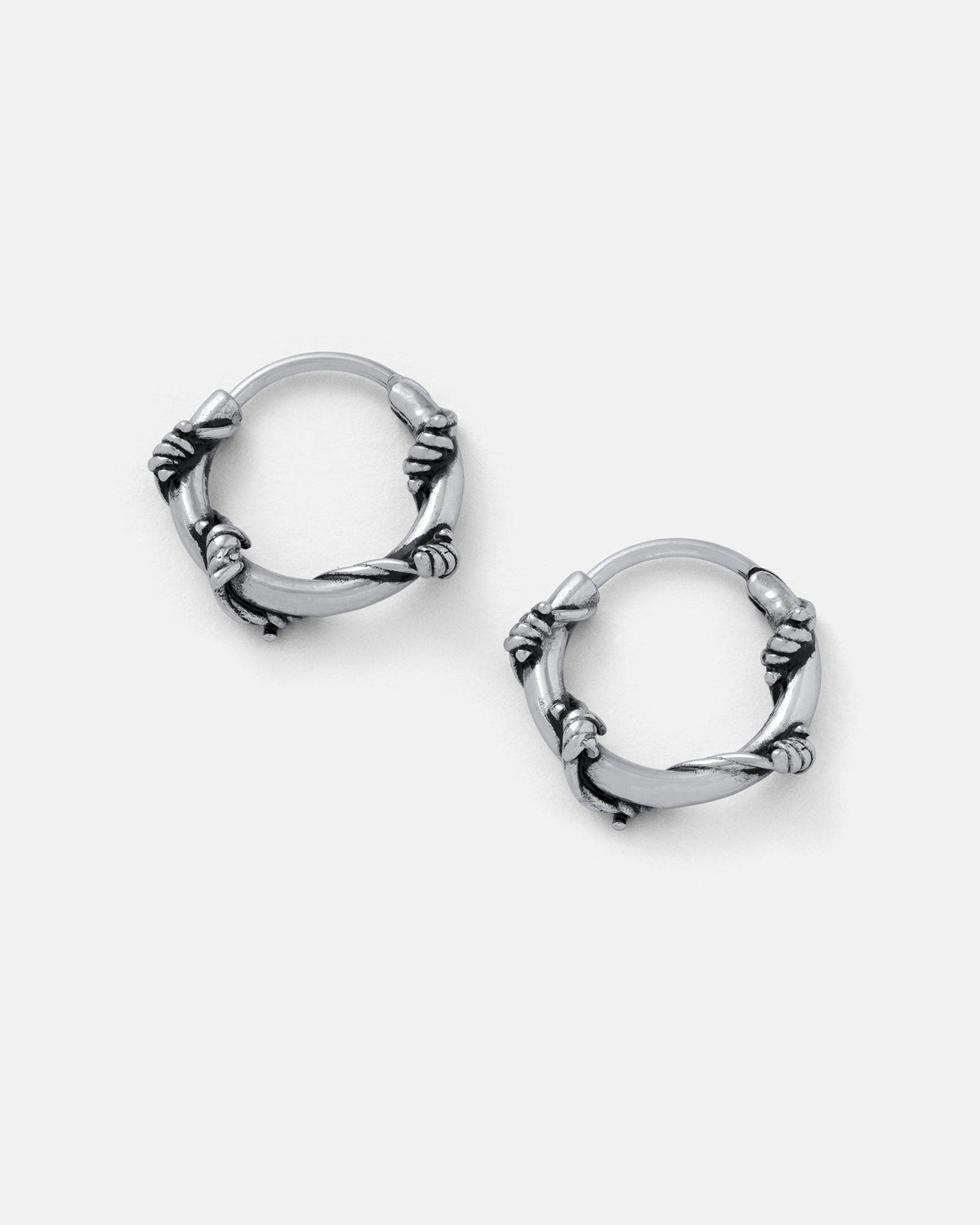 Barbed Wire Hoop Earrings