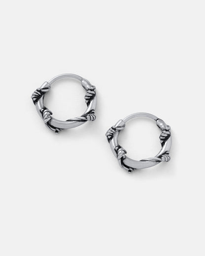 Barbed Wire Hoop Earrings