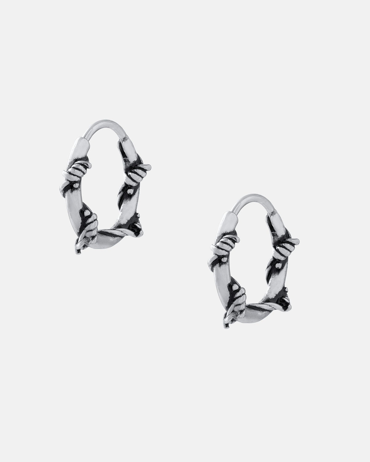 Barbed Wire Hoop Earrings