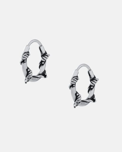 Barbed Wire Hoop Earrings