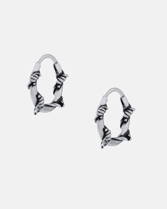 Barbed Wire Hoop Earrings