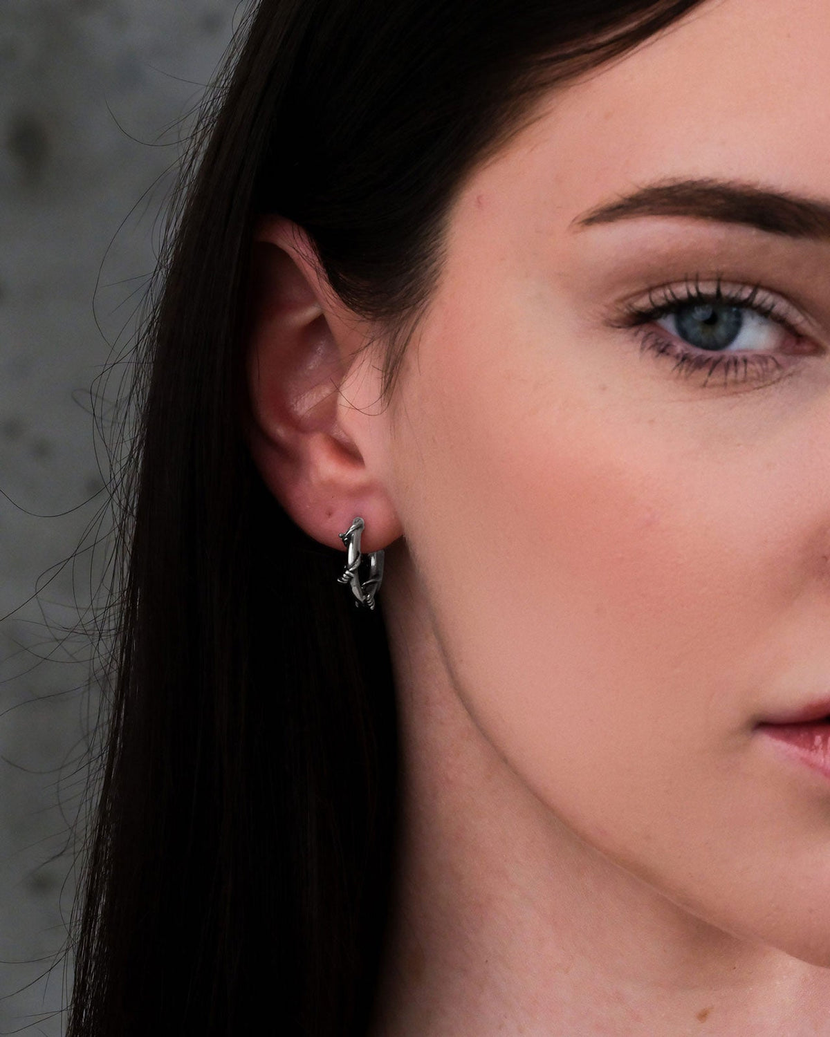 Barbed Wire Hoop Earrings