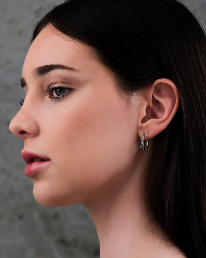 Barbed Wire Hoop Earrings