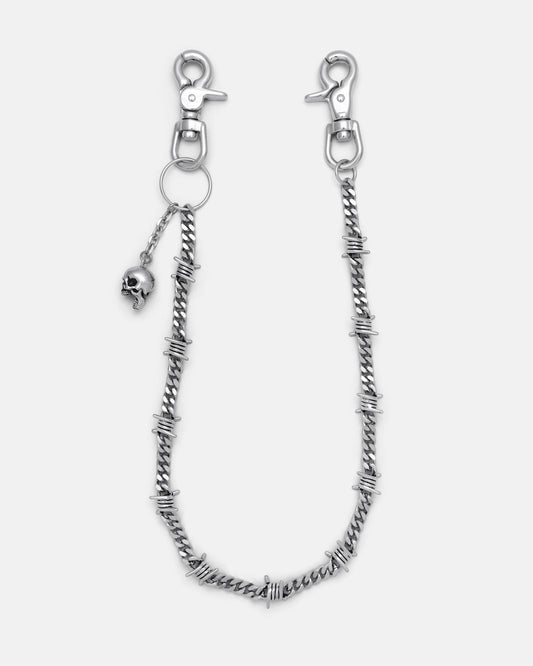 9mm Barbed Wire Cuban Wallet Chain