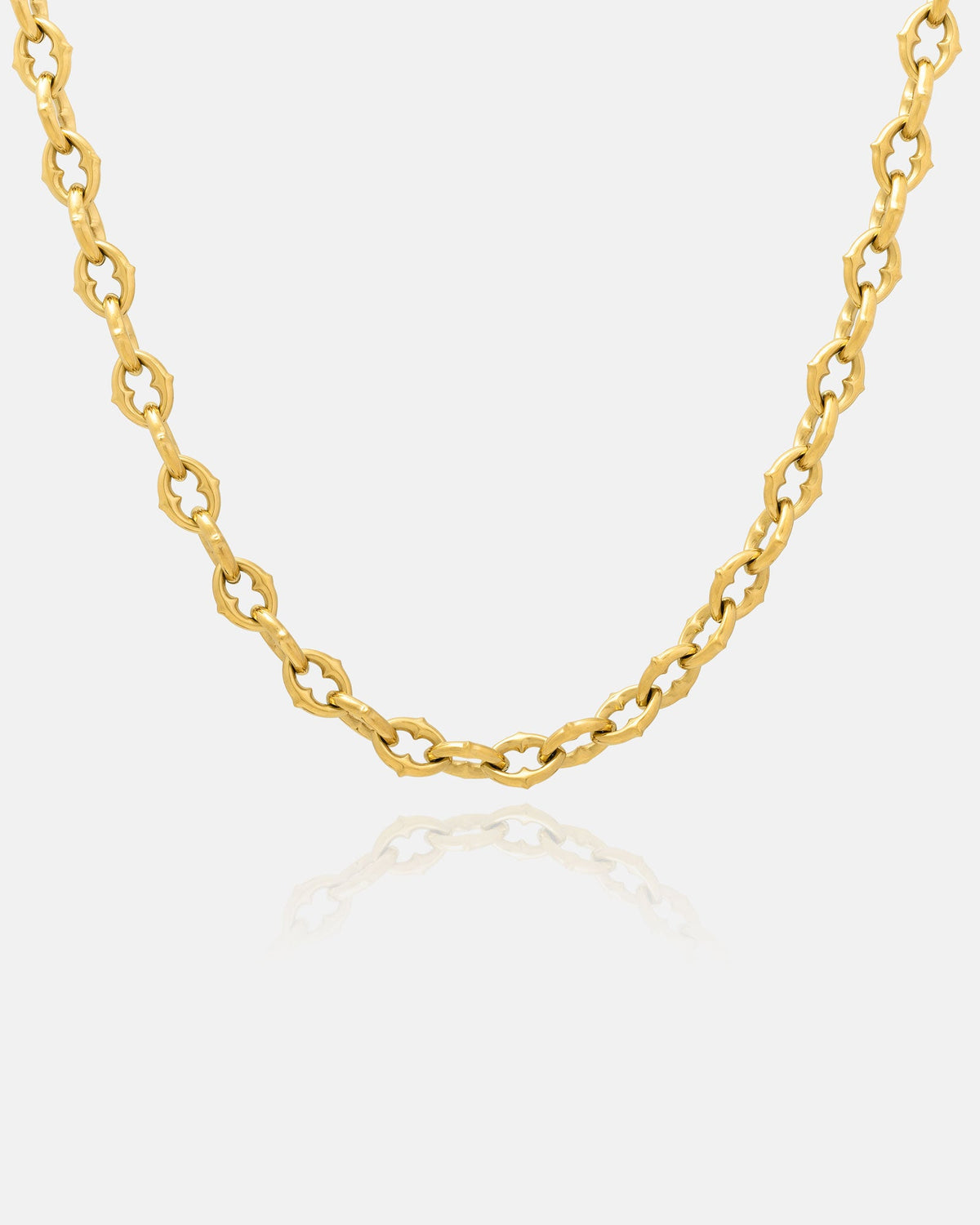 "The Cathedral" 9mm Spiked Chain (Gold)