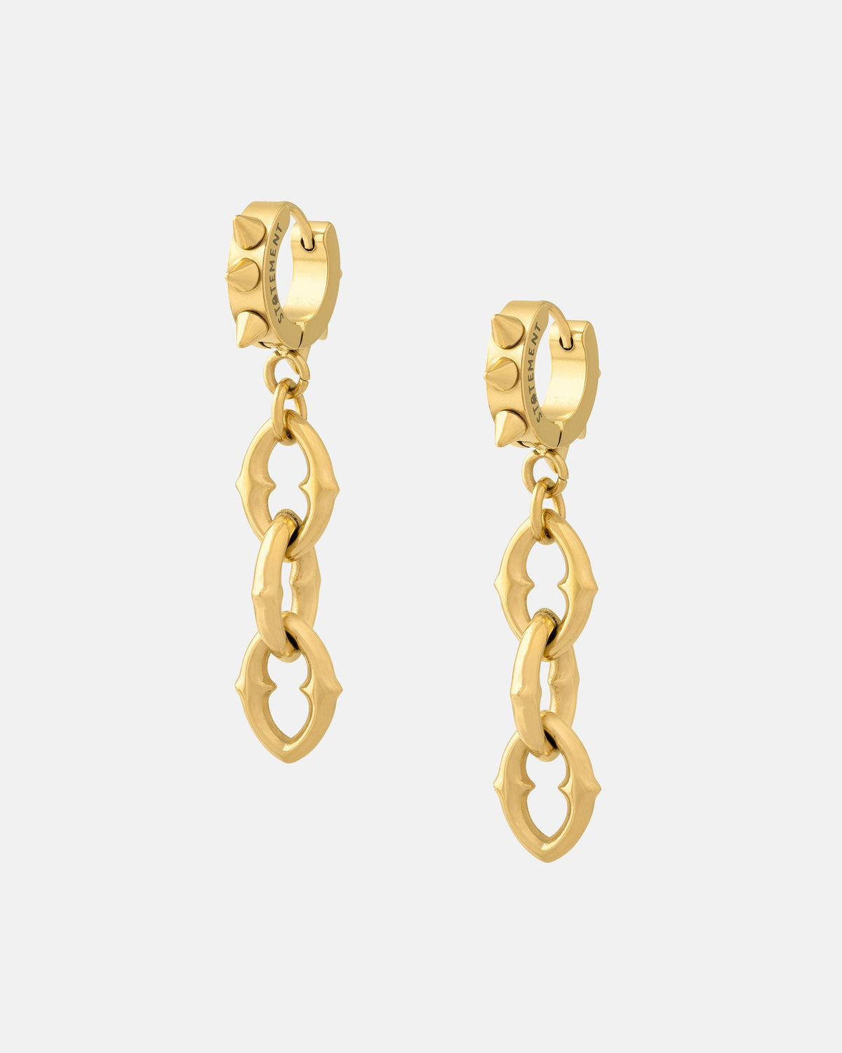 "The Cathedral" 9mm Chain Earrings (Gold)