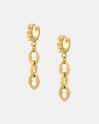 "The Cathedral" 9mm Chain Earrings (Gold)