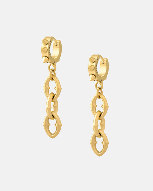 "The Cathedral" 9mm Chain Earrings (Gold)
