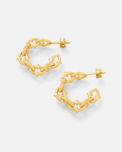 "The Cathedral" Hoop Earrings (Gold)