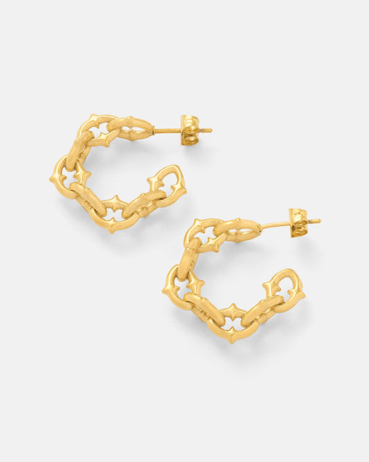 "The Cathedral" Hoop Earrings (Gold)