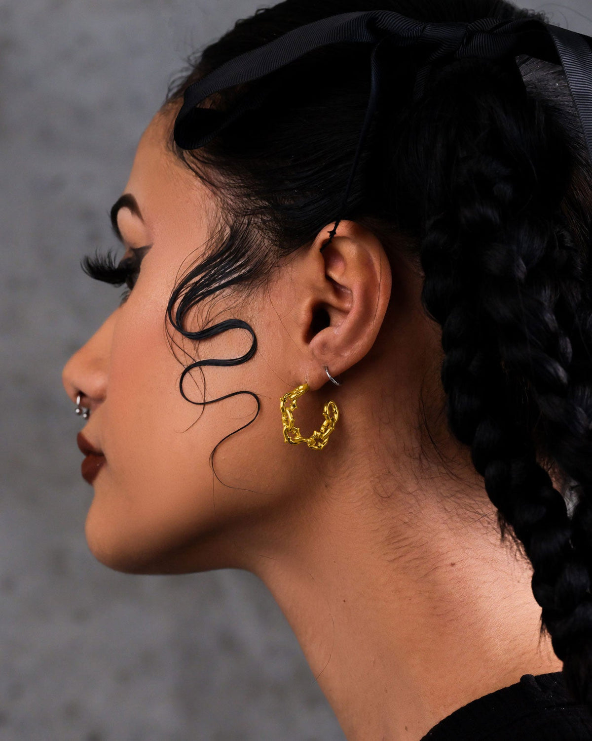 "The Cathedral" Hoop Earrings (Gold)