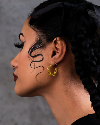"The Cathedral" Hoop Earrings (Gold)