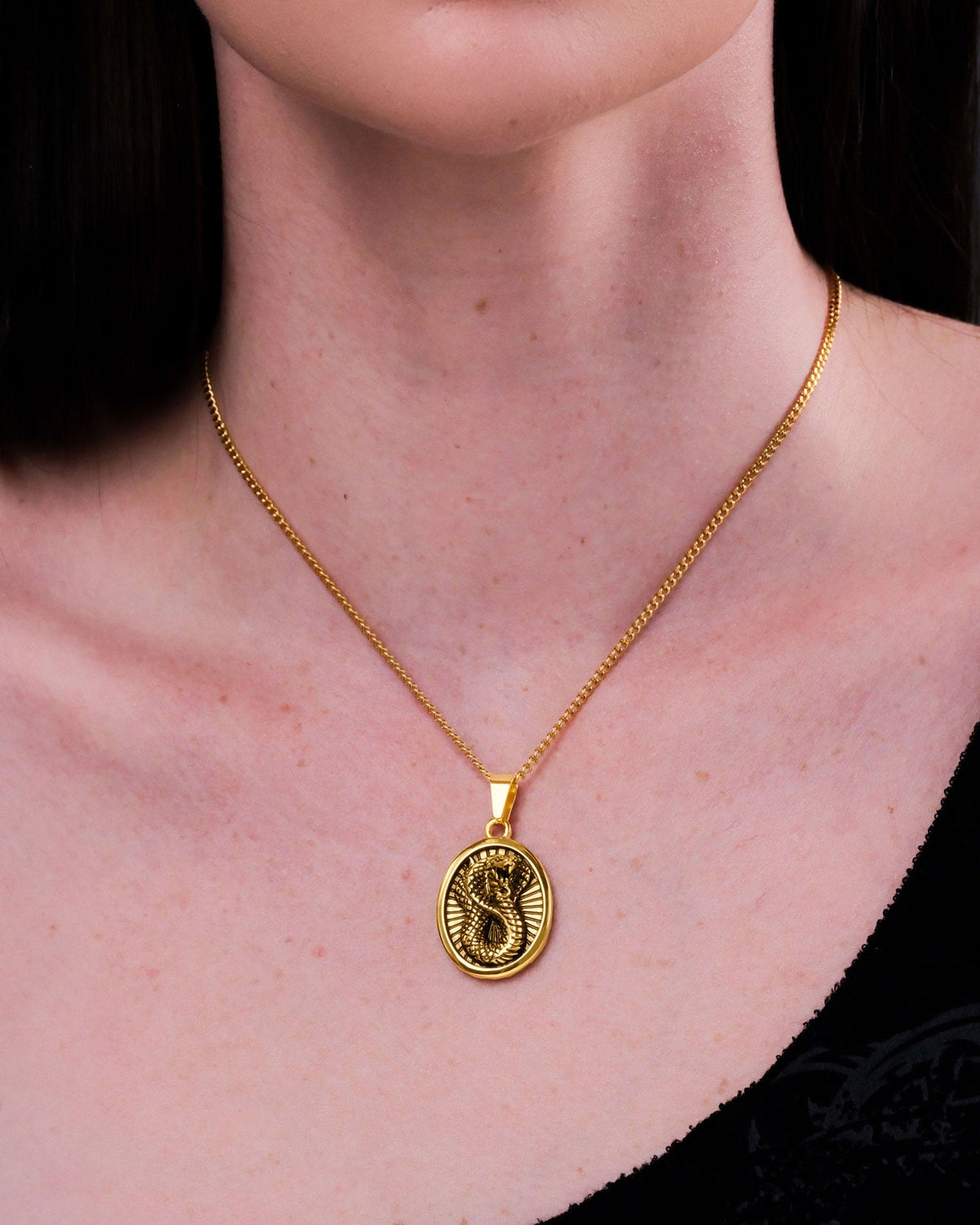 Snake Charmer Pendant (Gold)