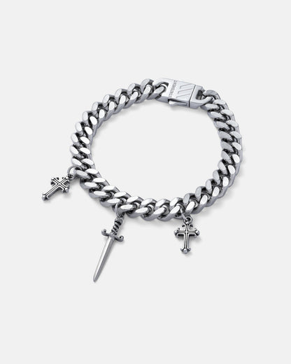 "Crusader" 9mm Cuban Bracelet