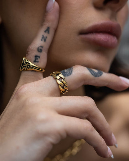 Cuban Link Ring (Gold)