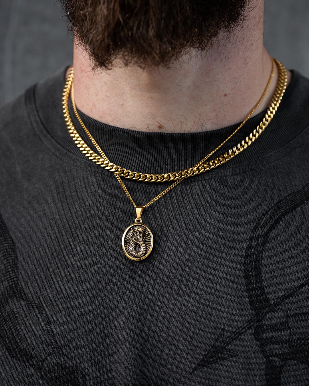 Cuban Set (Custom Pendant Choice) (Gold)