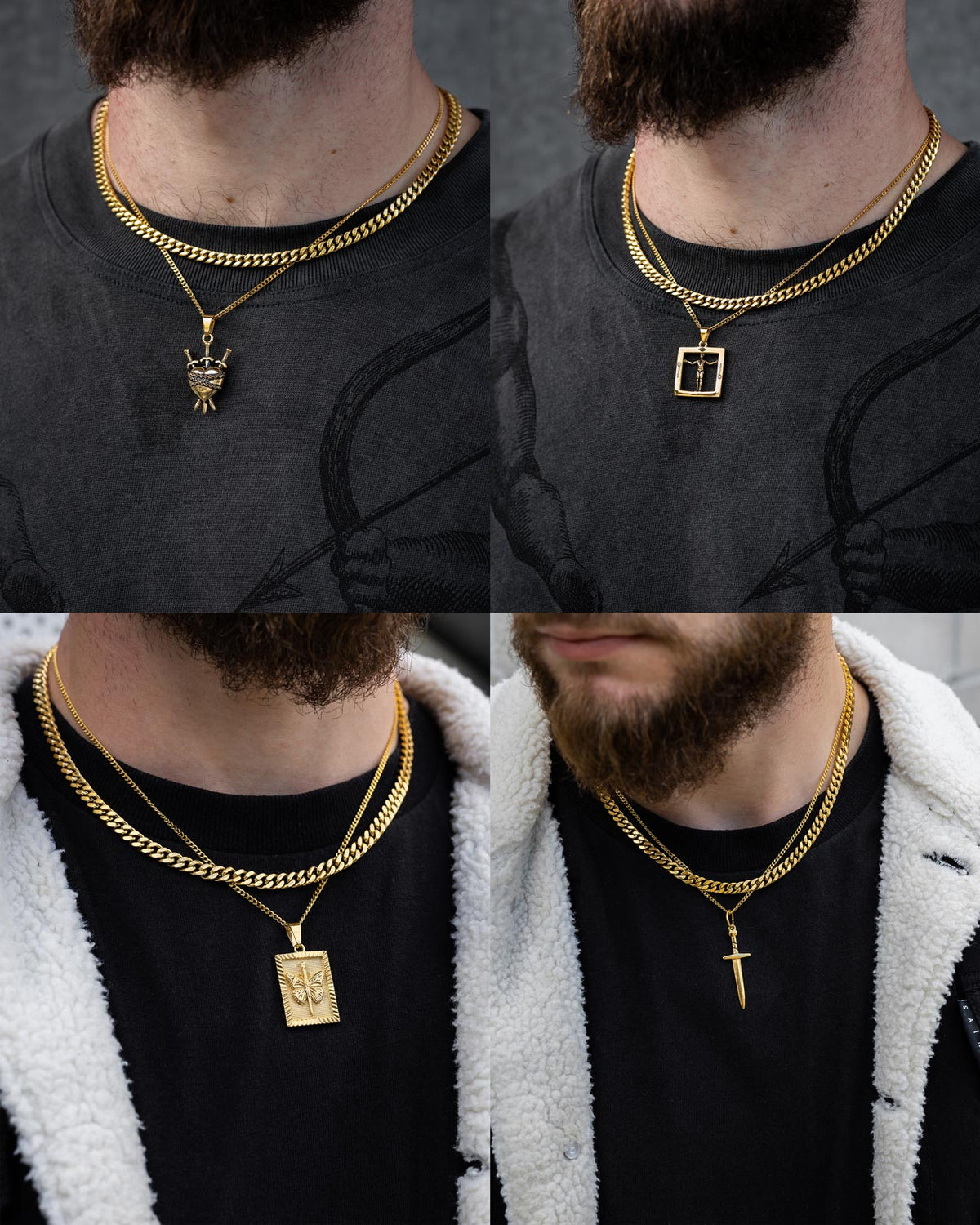 Cuban Set (Custom Pendant Choice) (Gold)