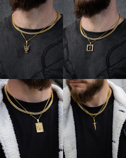Cuban Set (Custom Pendant Choice) (Gold)