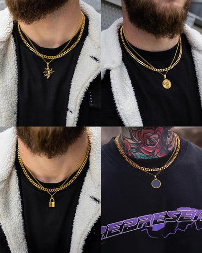 Cuban Set (Custom Pendant Choice) (Gold)