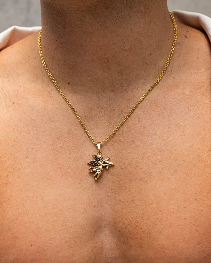 Death's Cupid Pendant (Gold)