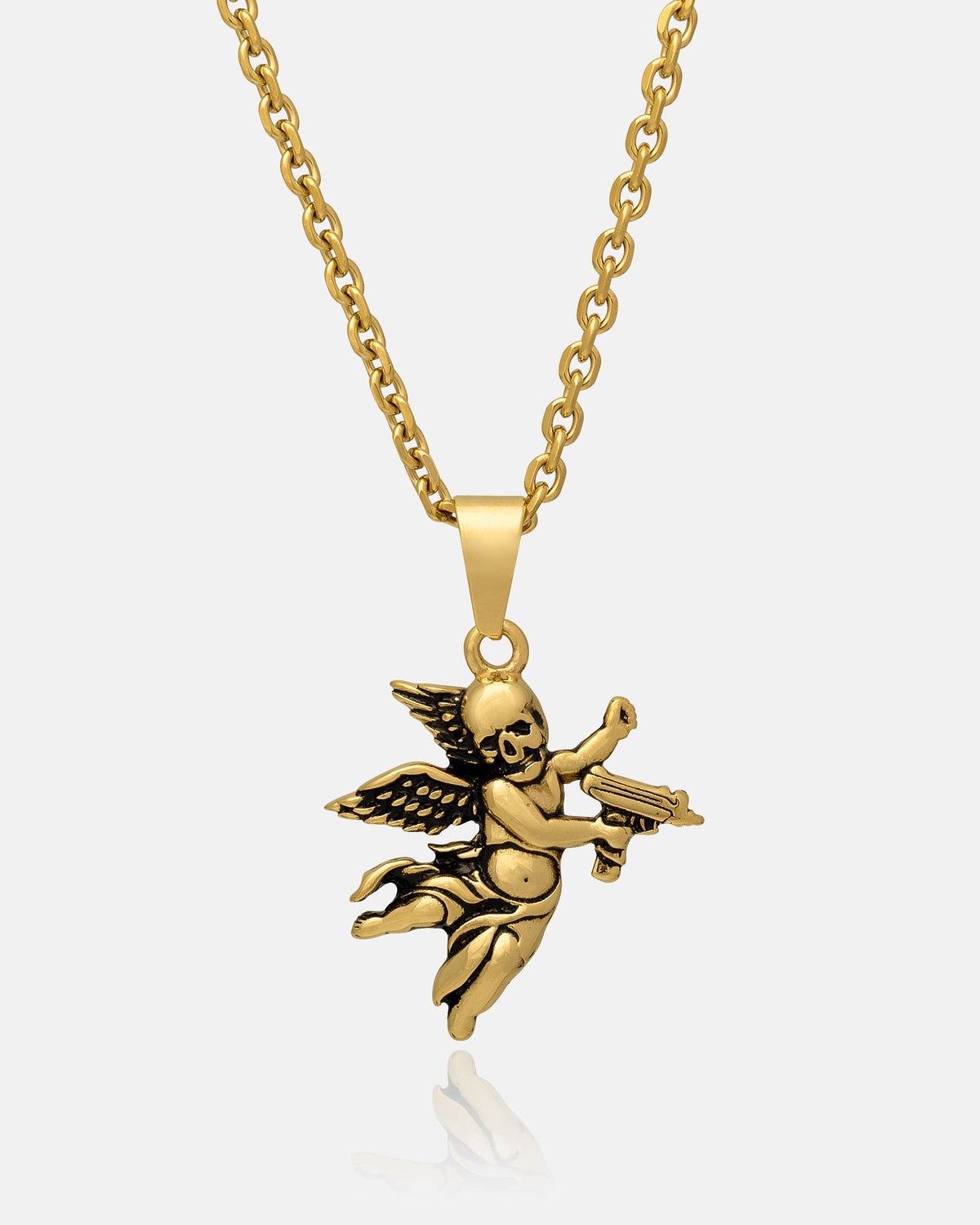 Death's Cupid Pendant (Gold)