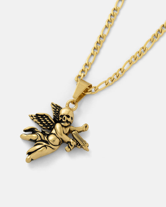 Death's Cupid Pendant (Gold)