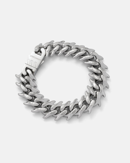 "Fishbone" Spiked Cuban Bracelet