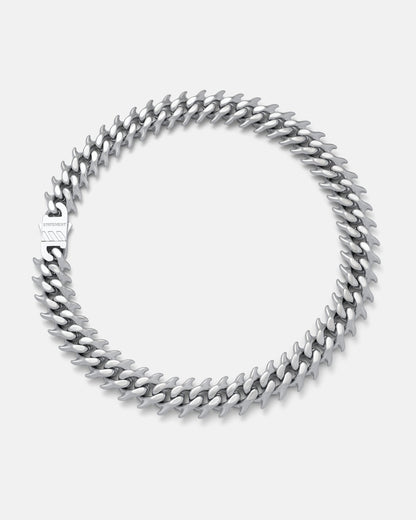 "Fishbone" Curved Spiked Cuban Chain