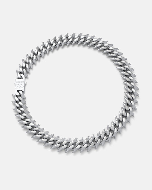 "Fishbone" Curved Spiked Cuban Chain