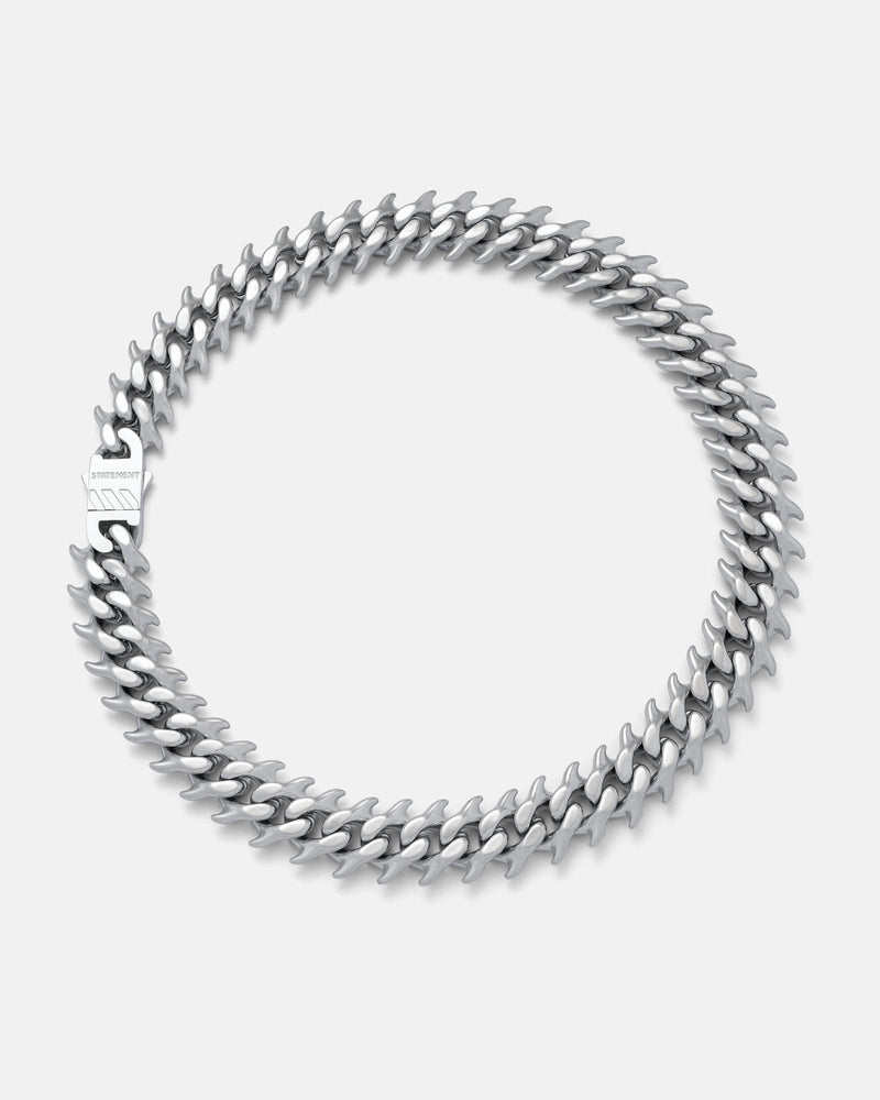 "Fishbone" Curved Spiked Cuban Chain