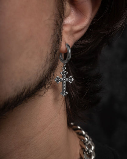 French Cross Earring