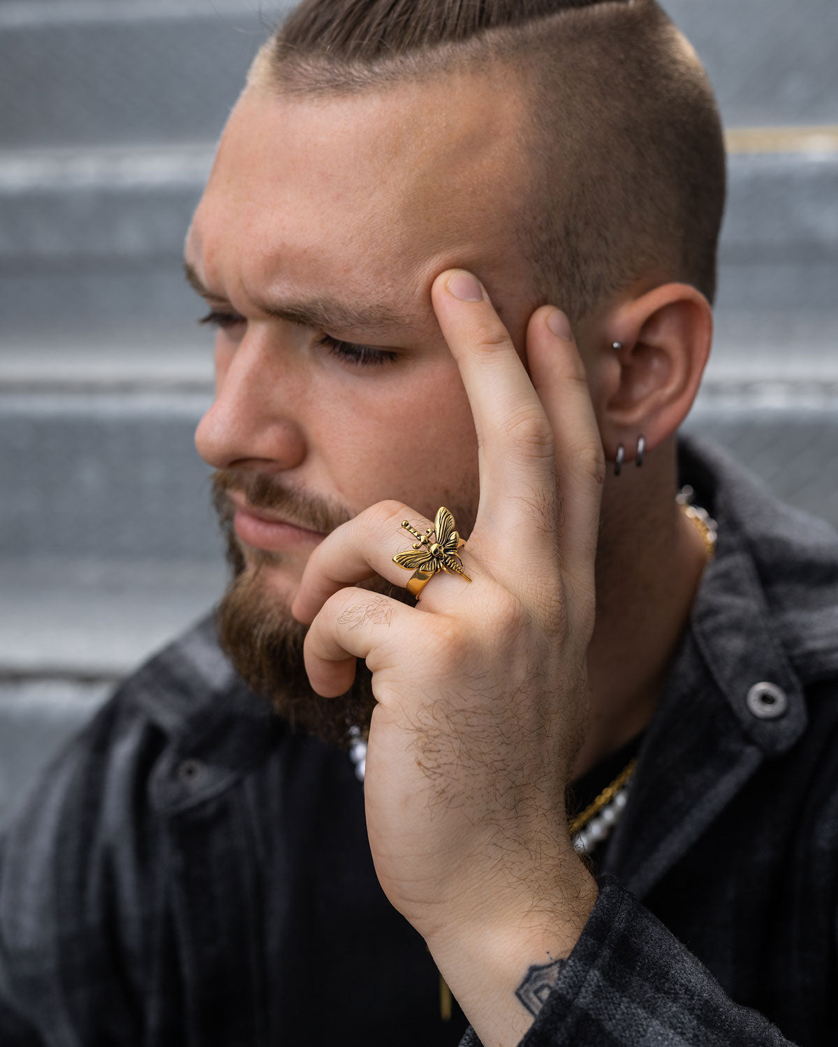 Death's Head Moth Ring (Gold)
