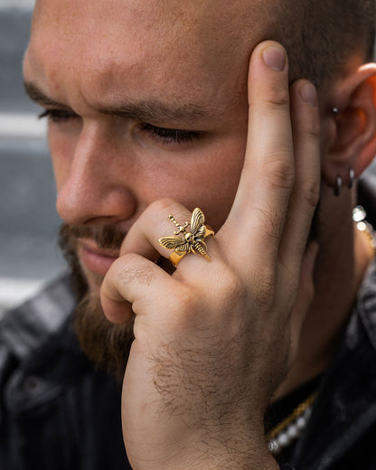 Death's Head Moth Ring (Gold)