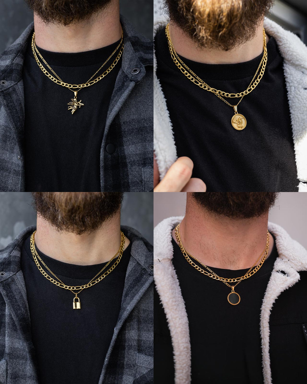 Figaro Set (Custom Pendant Choice) (Gold)