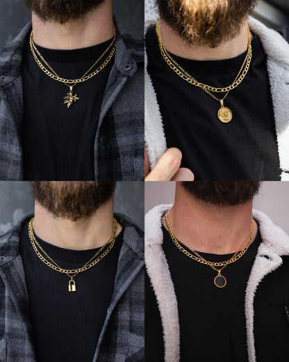 Figaro Set (Custom Pendant Choice) (Gold)