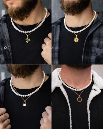 Pearl Set (Custom Pendant Choice) (Gold)