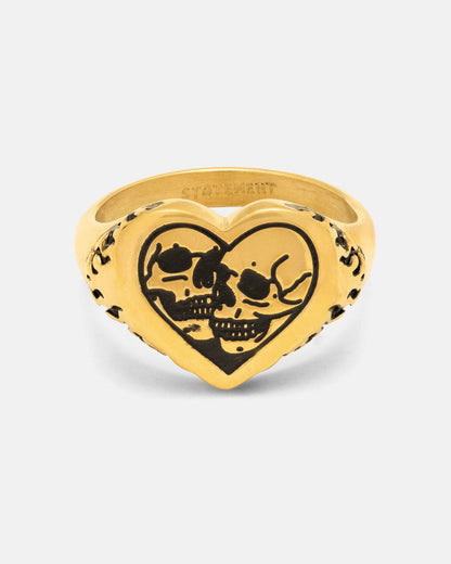 Skull Heart Ring (Gold)