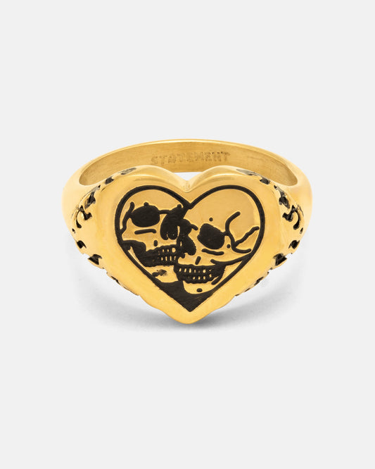 Skull Heart Ring (Gold)