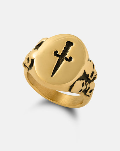 Graveyard Signet Ring (Gold)