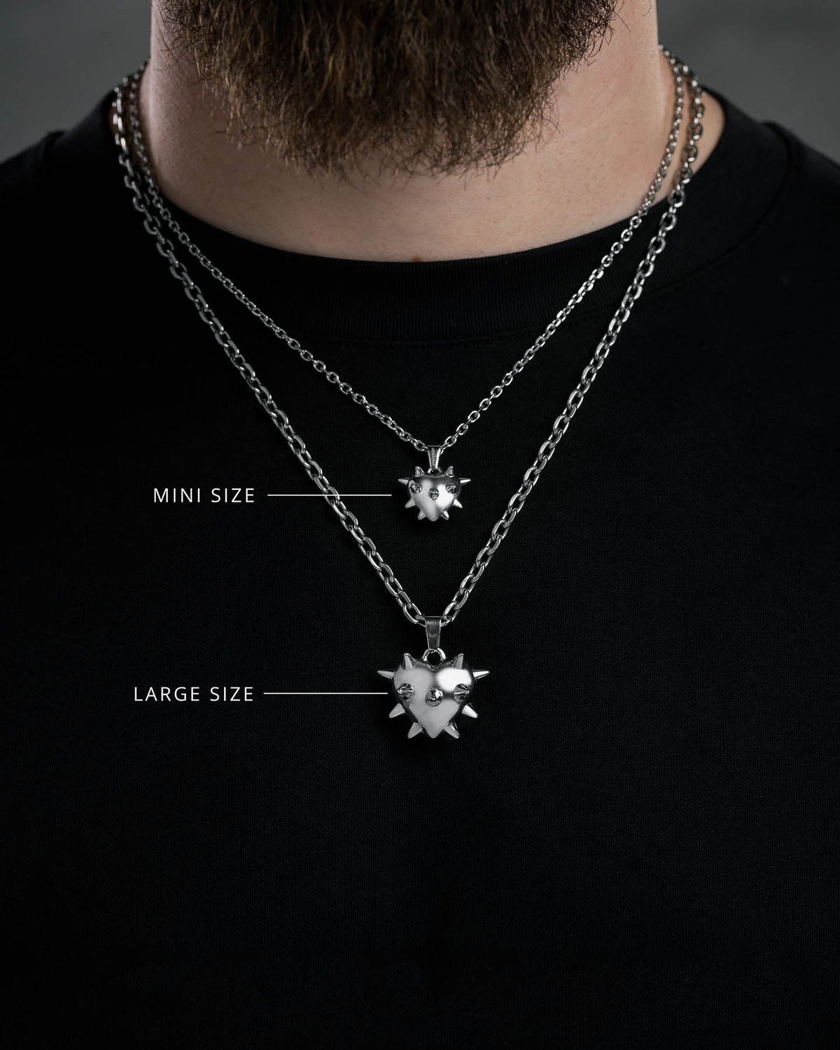 "Love Hurts" Spiked Heart Pendant
