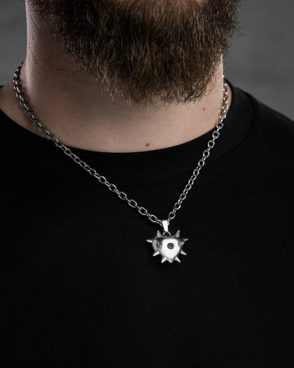 "Love Hurts" Spiked Heart Pendant