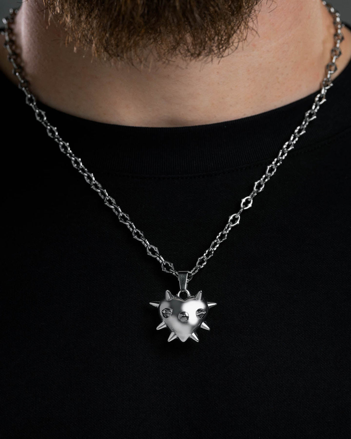 "Love Hurts" Spiked Heart Pendant