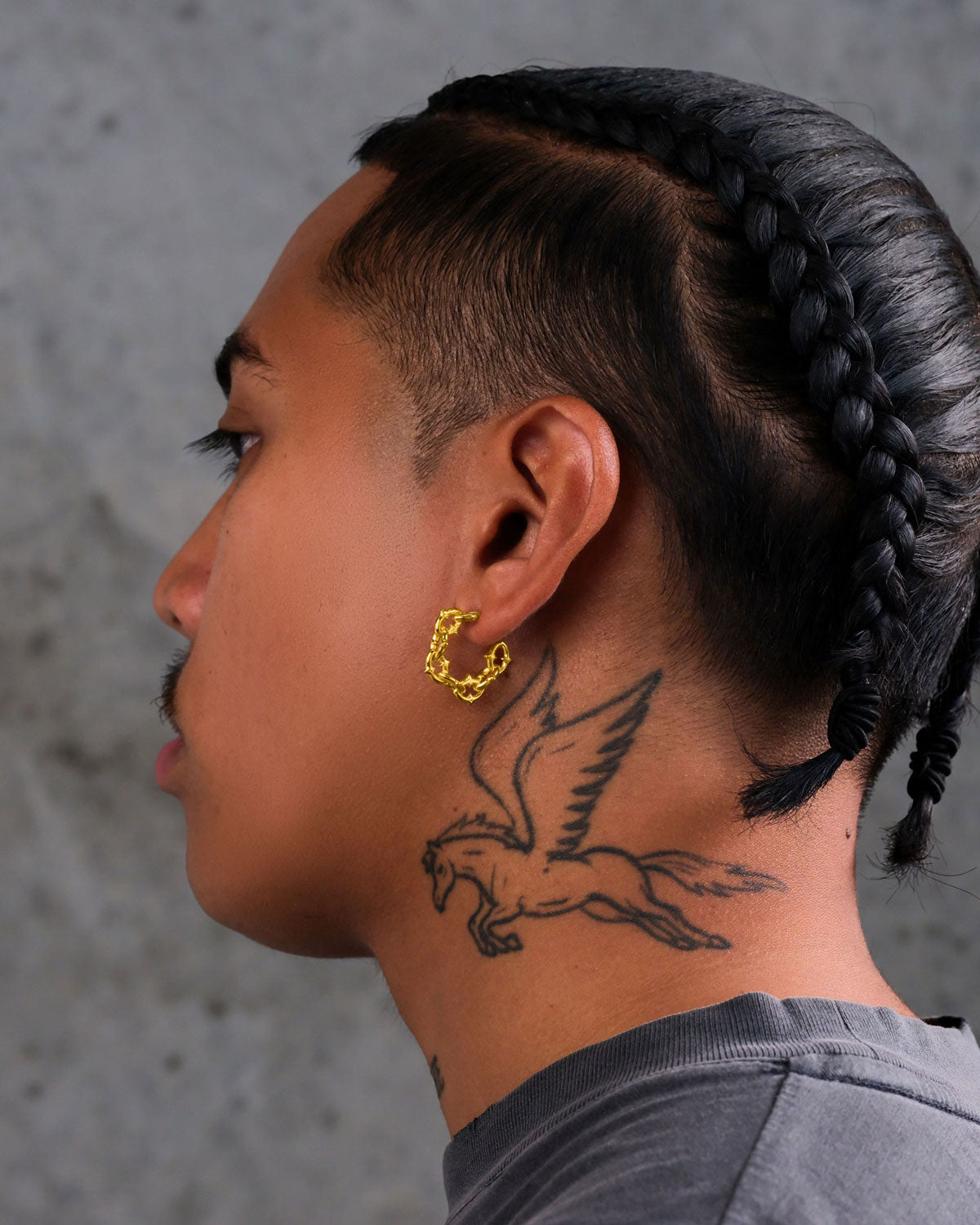 "The Cathedral" Hoop Earrings (Gold)